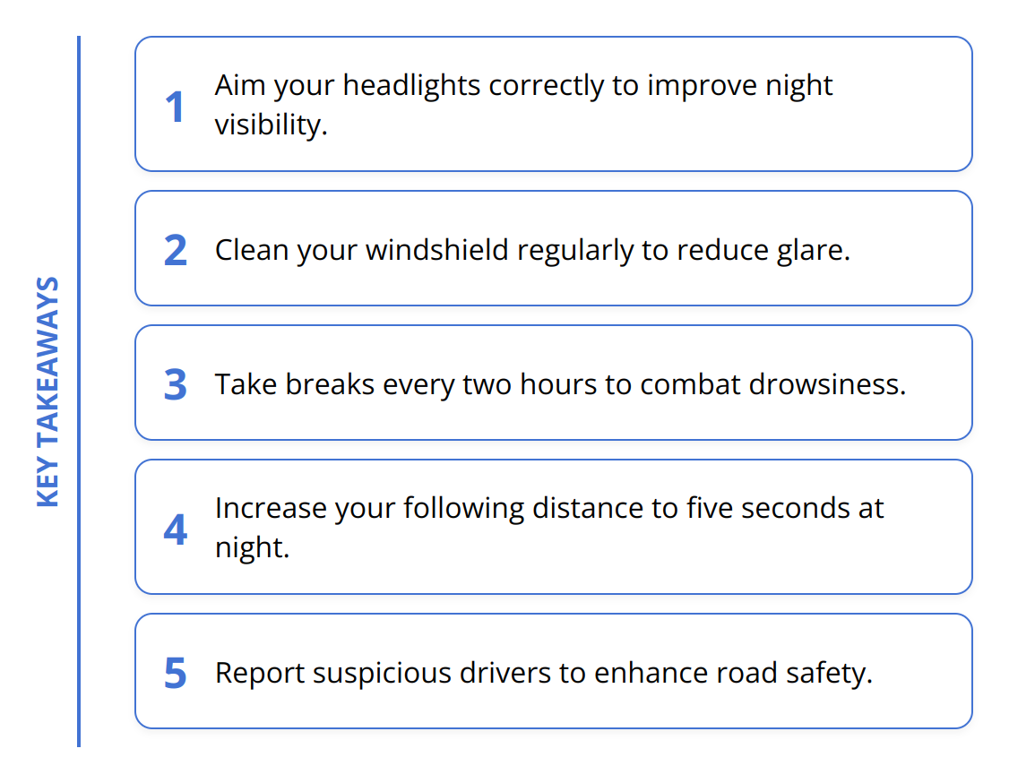 Key Takeaways - Night Driving Safety Tips [Pro Tips]