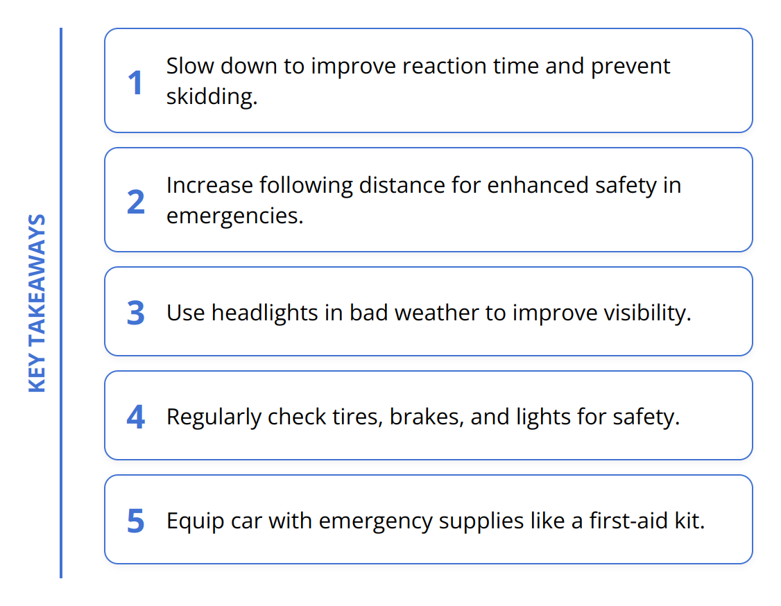 Key Takeaways - Safe Driving in Bad Weather [Pro Tips]