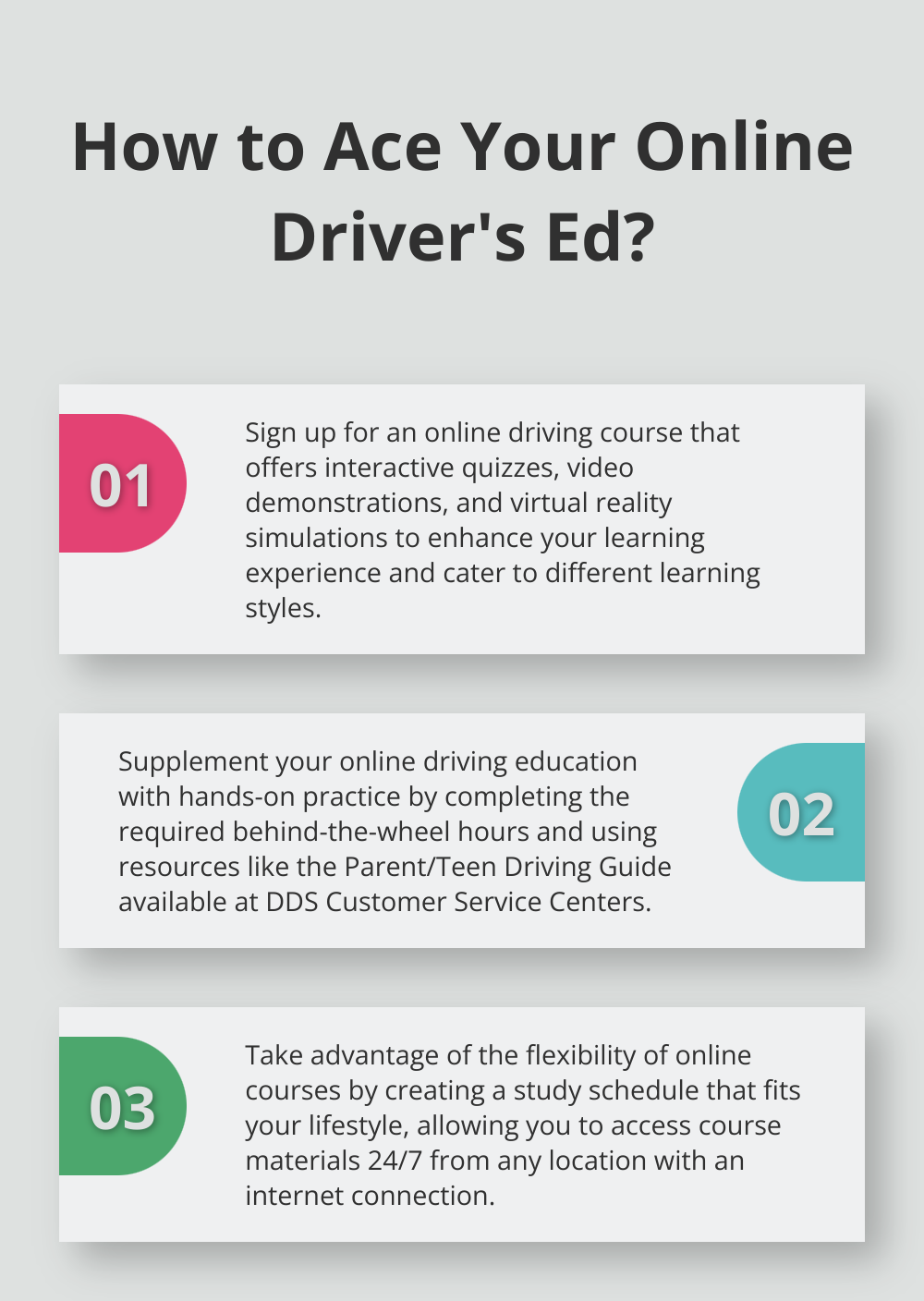 Infographic: How to Ace Your Online Driver's Ed? - driving education classes online