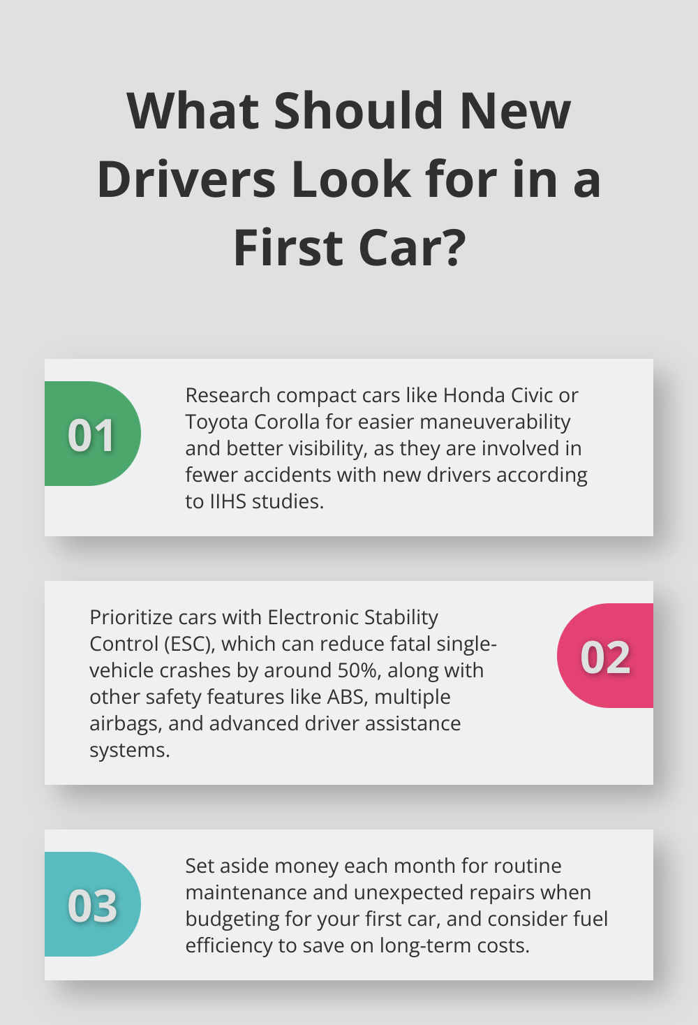 Infographic: What Should New Drivers Look for in a First Car?