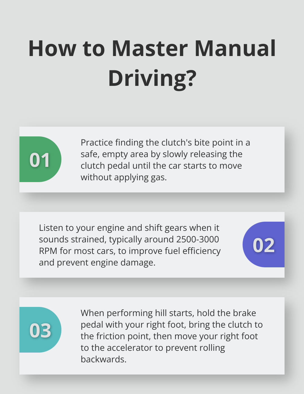 Infographic: How to Master Manual Driving?