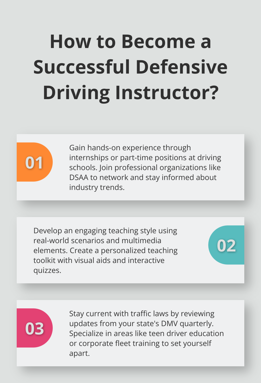 Infographic: How to Become a Successful Defensive Driving Instructor?