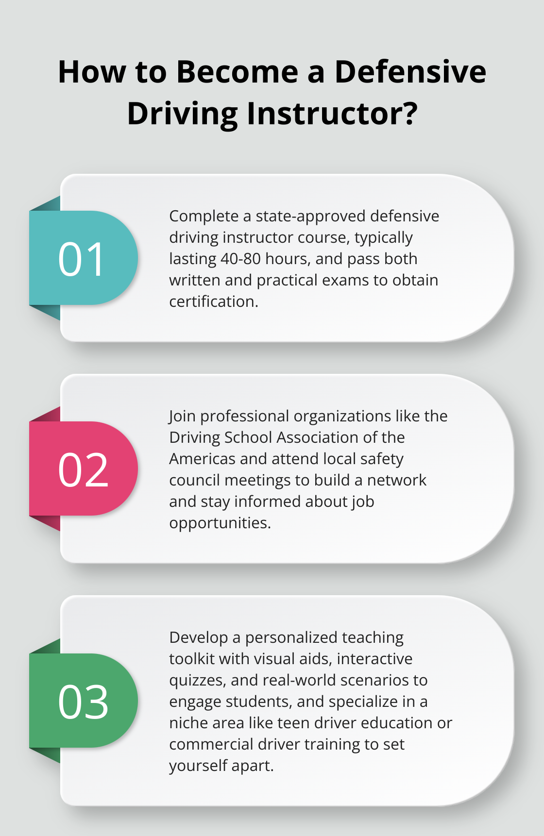 Infographic: How to Become a Defensive Driving Instructor?