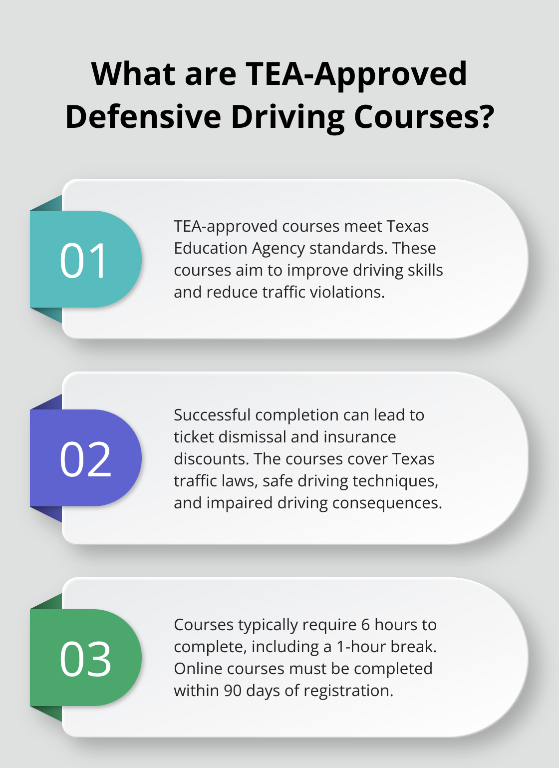 Infographic: What are TEA-Approved Defensive Driving Courses?