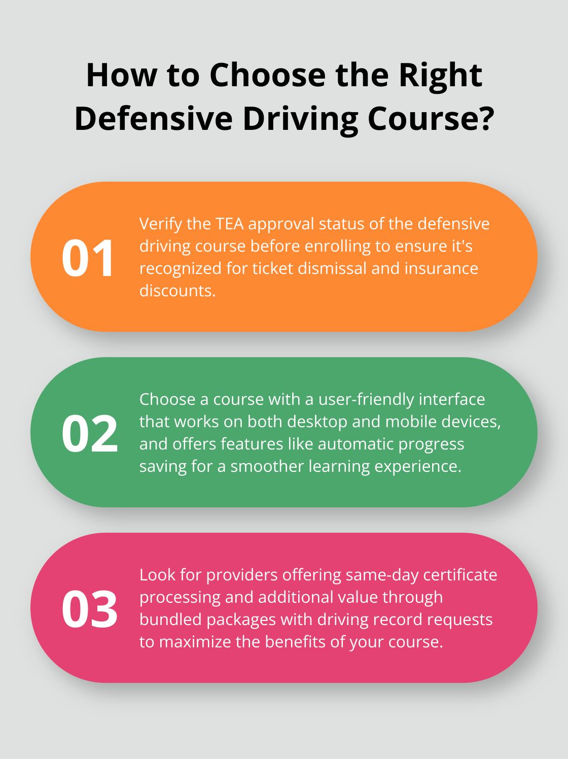 Infographic: How to Choose the Right Defensive Driving Course? - tea approved defensive driving course online