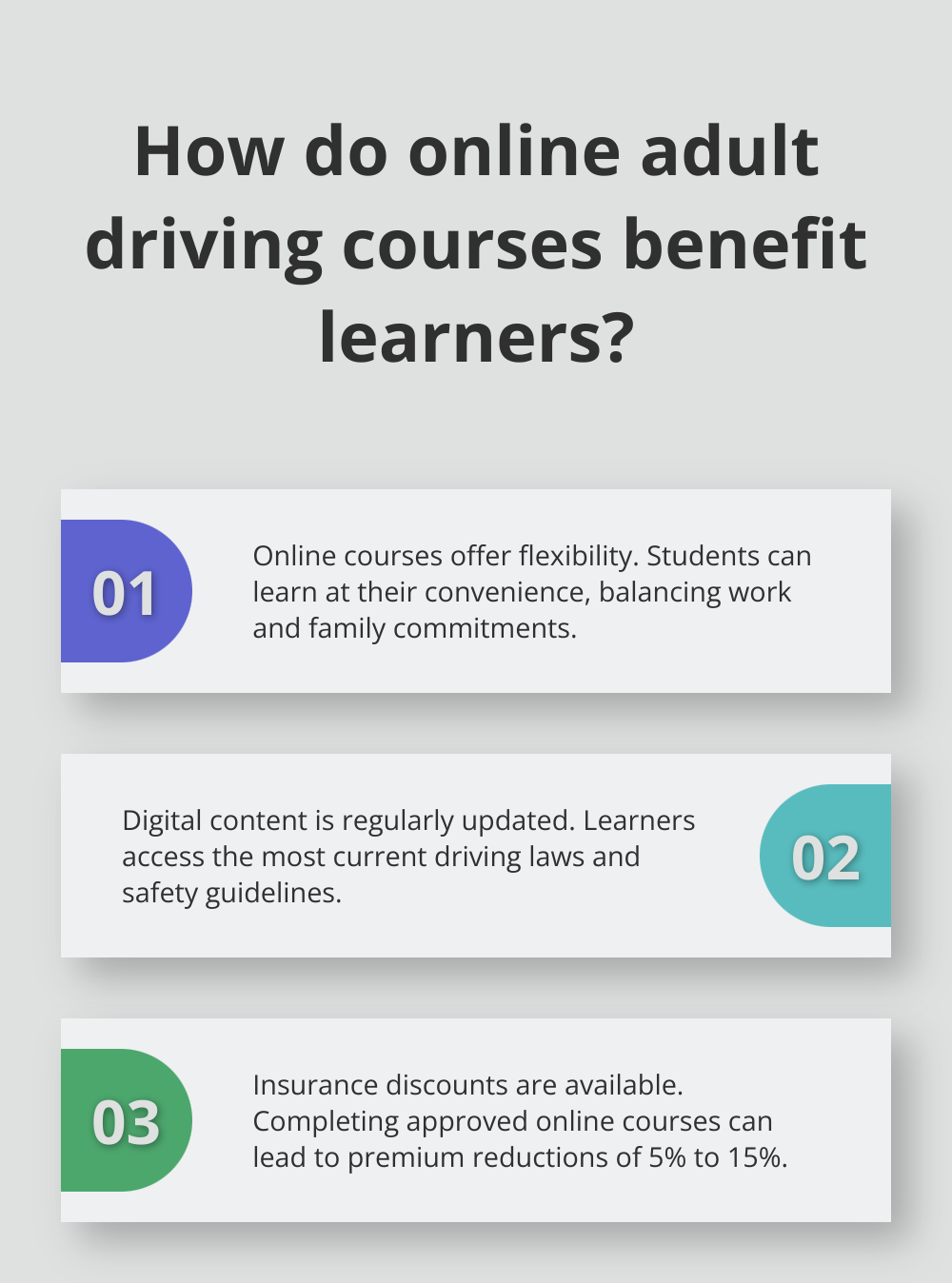 Infographic: How do online adult driving courses benefit learners?