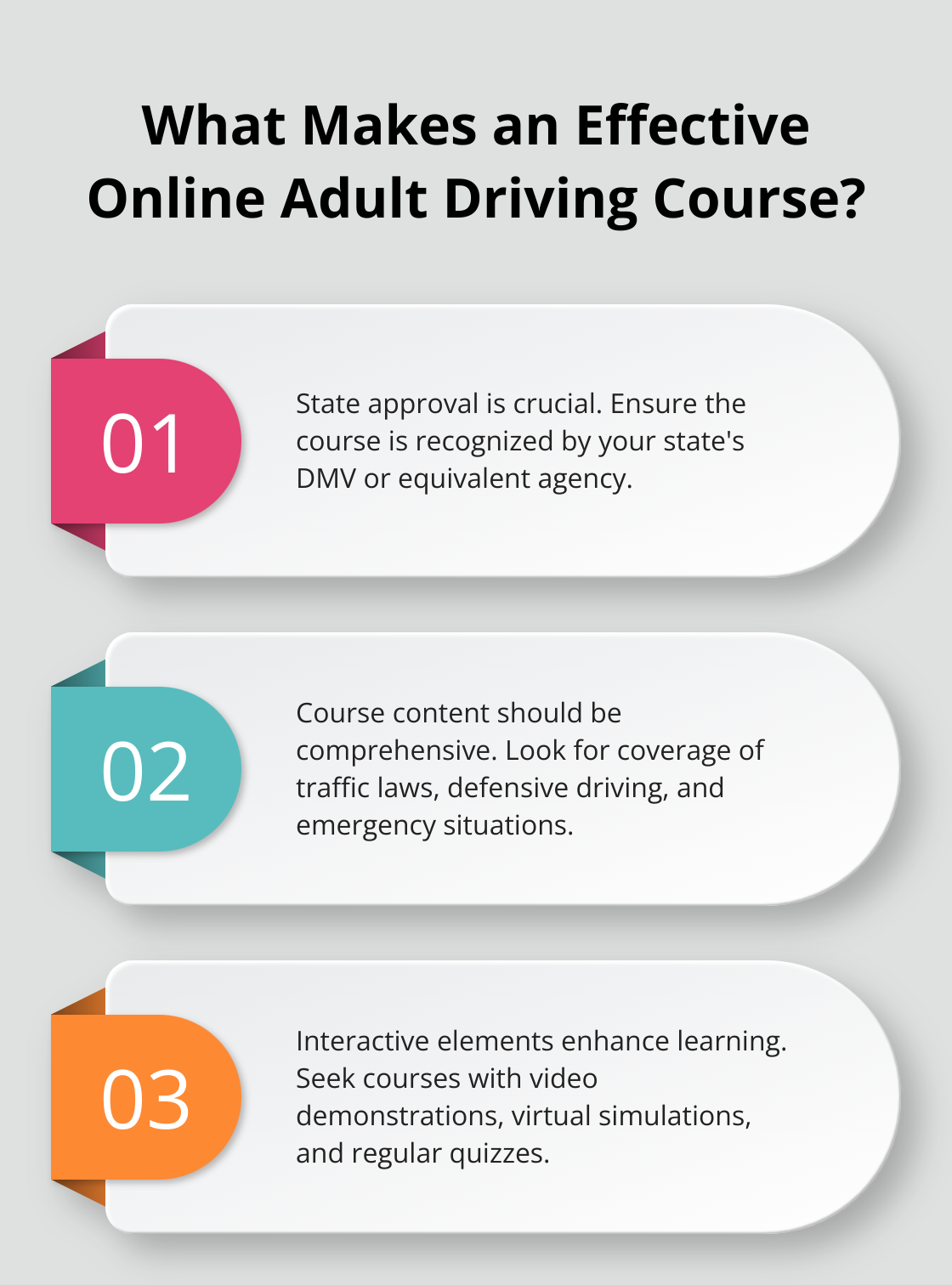 Infographic: What Makes an Effective Online Adult Driving Course?