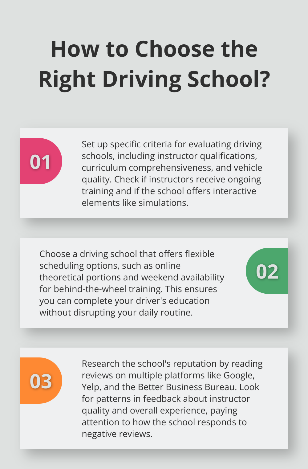 Infographic: How to Choose the Right Driving School?