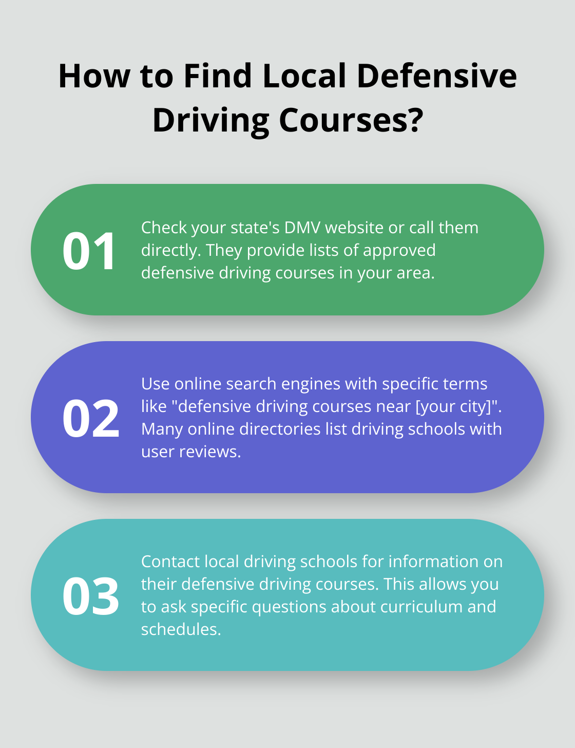 Infographic: How to Find Local Defensive Driving Courses?