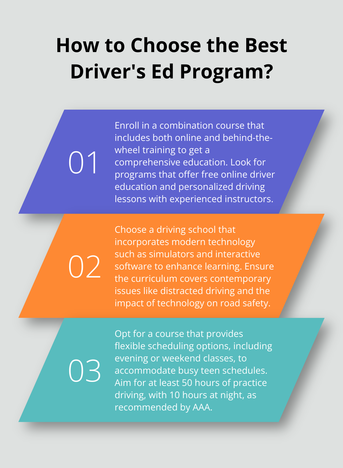 Infographic: How to Choose the Best Driver's Ed Program? - driving course for teenagers