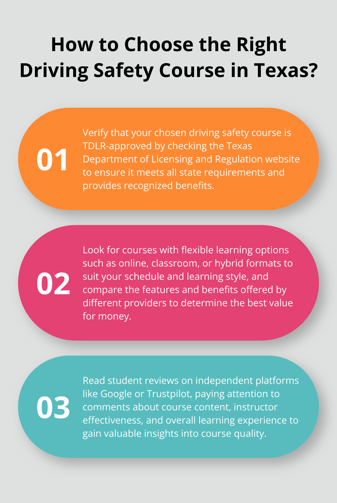 Infographic: How to Choose the Right Driving Safety Course in Texas?