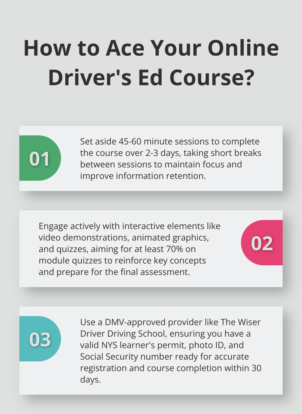 Infographic: How to Ace Your Online Driver's Ed Course? - five hour driving course online