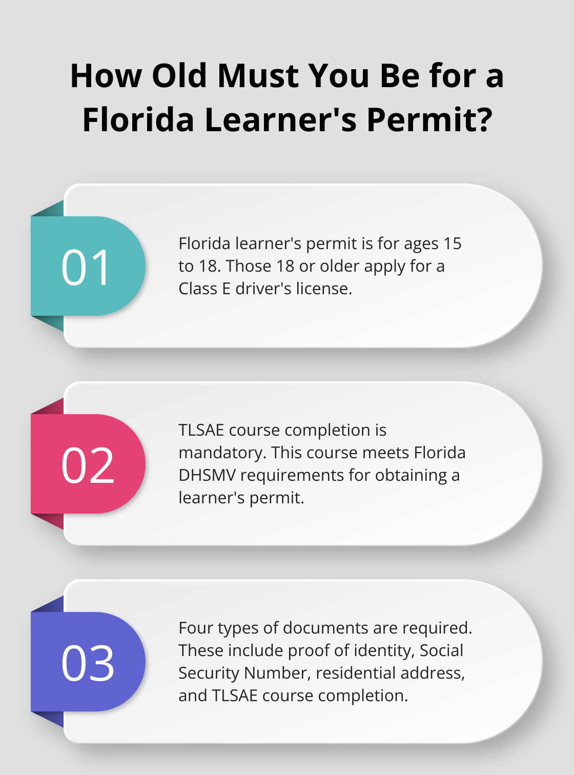 Infographic: How Old Must You Be for a Florida Learner's Permit? - florida driving permit course