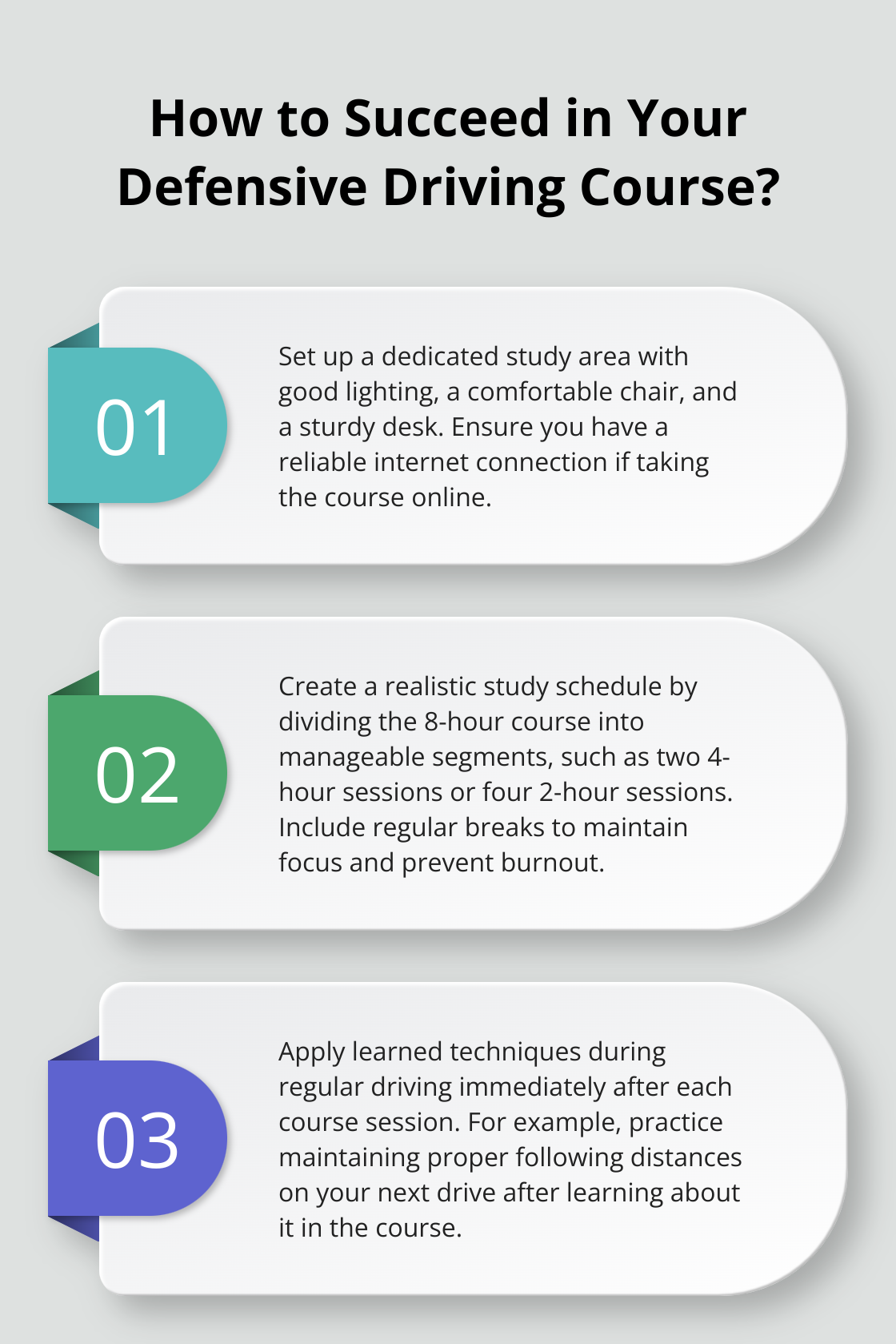 Infographic: How to Succeed in Your Defensive Driving Course?