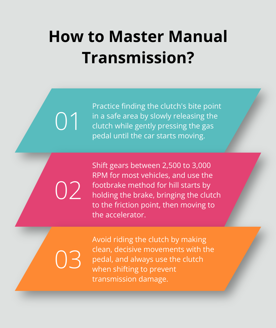 Infographic: How to Master Manual Transmission?