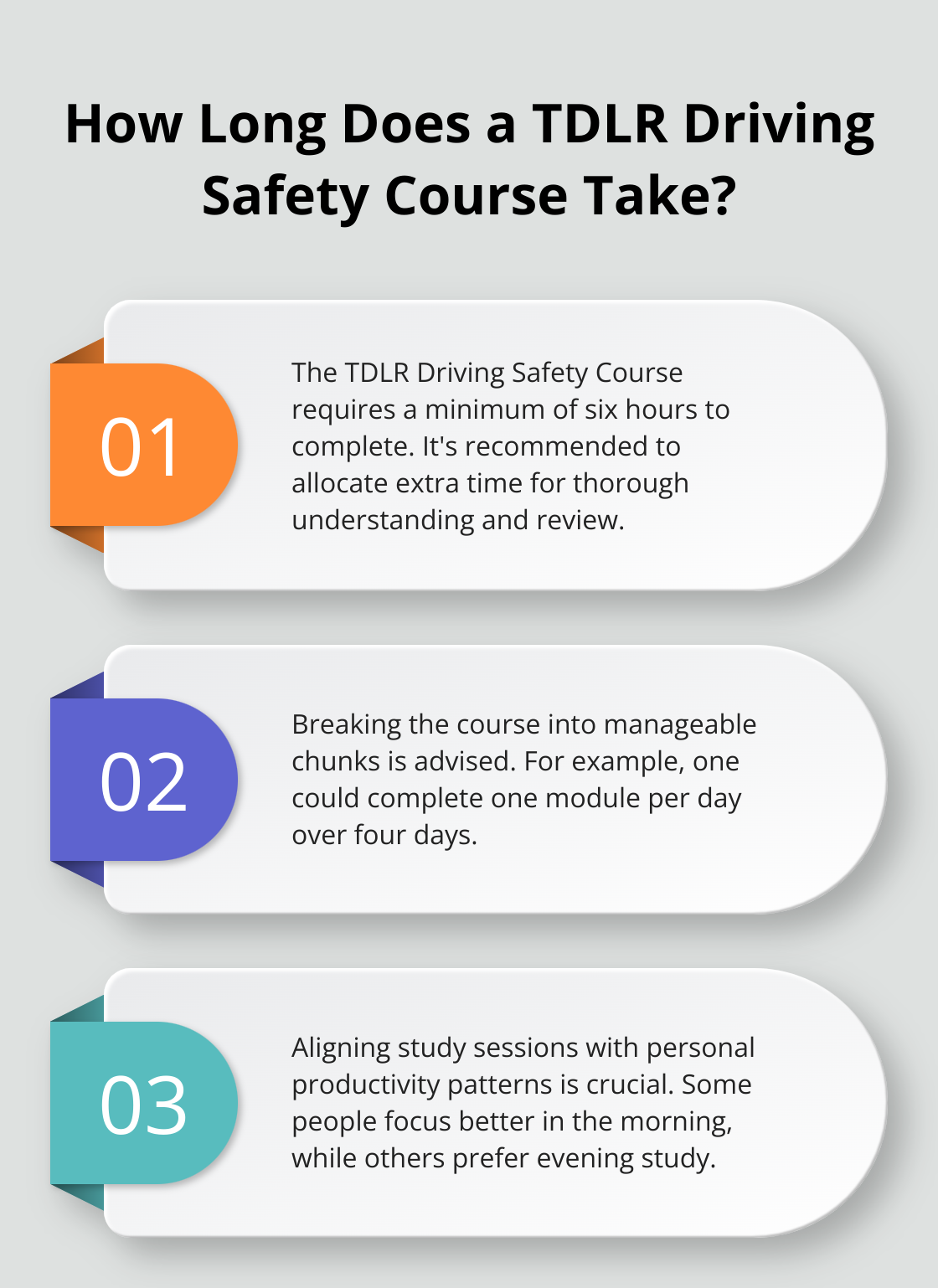 Infographic: How Long Does a TDLR Driving Safety Course Take?