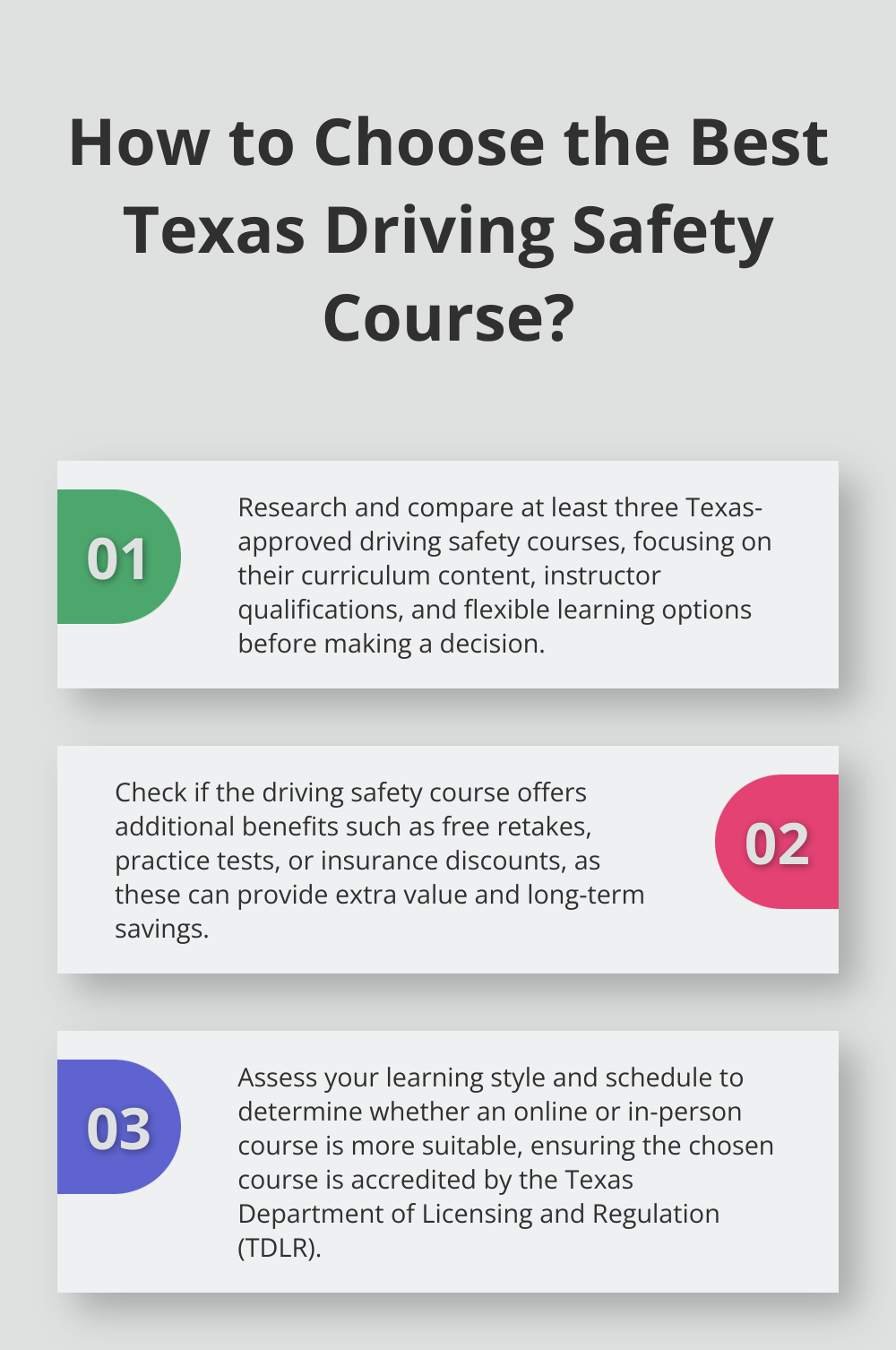 Infographic: How to Choose the Best Texas Driving Safety Course? - texas approved driving safety course