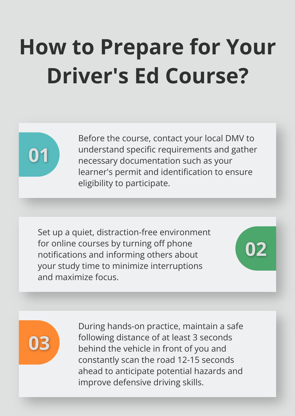 Infographic: How to Prepare for Your Driver's Ed Course?