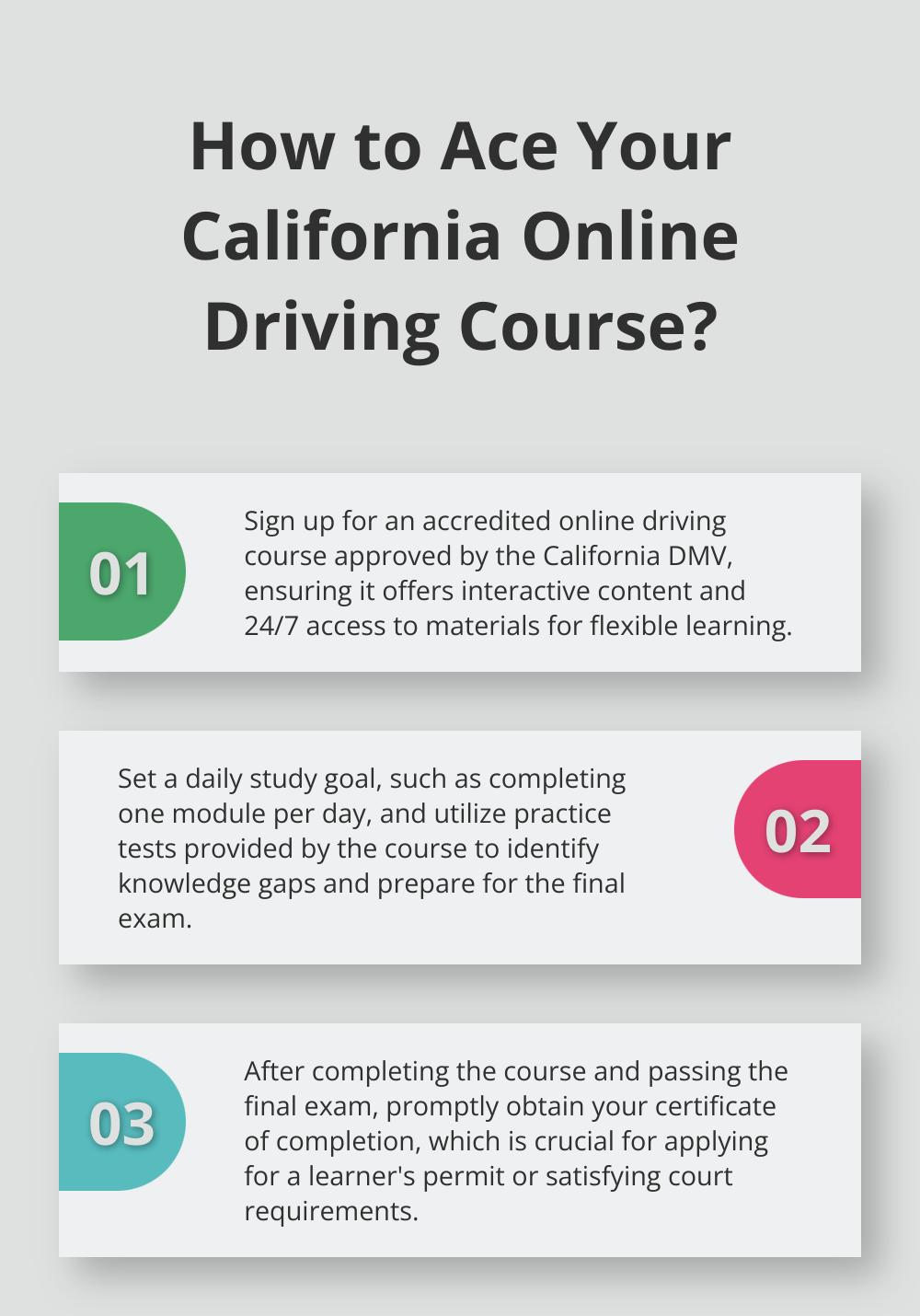 Infographic: How to Ace Your California Online Driving Course? - california driving course online