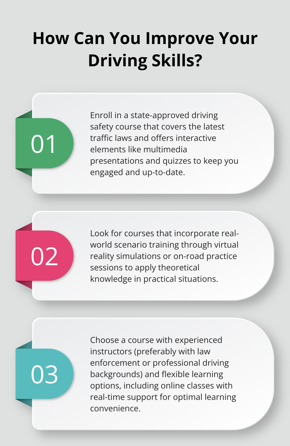 Infographic: How Can You Improve Your Driving Skills? - driving safety course