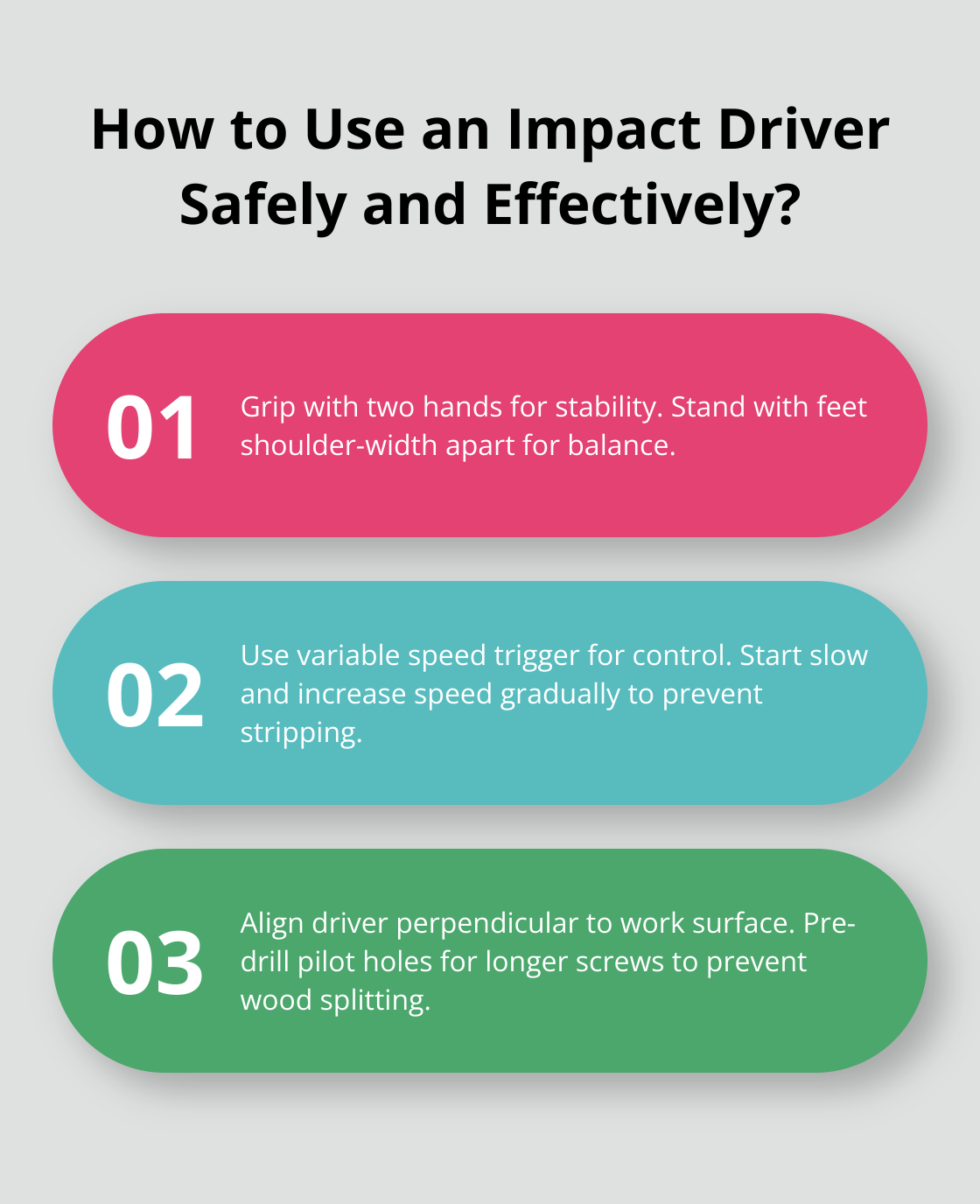 Infographic: How to Use an Impact Driver Safely and Effectively?