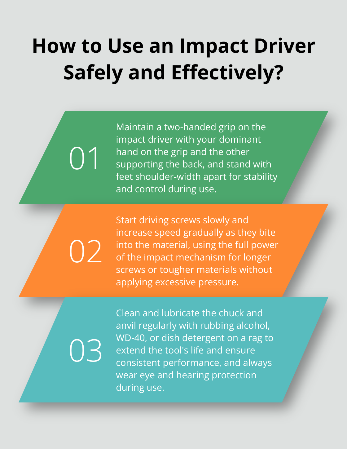 Infographic: How to Use an Impact Driver Safely and Effectively? - impact driving course