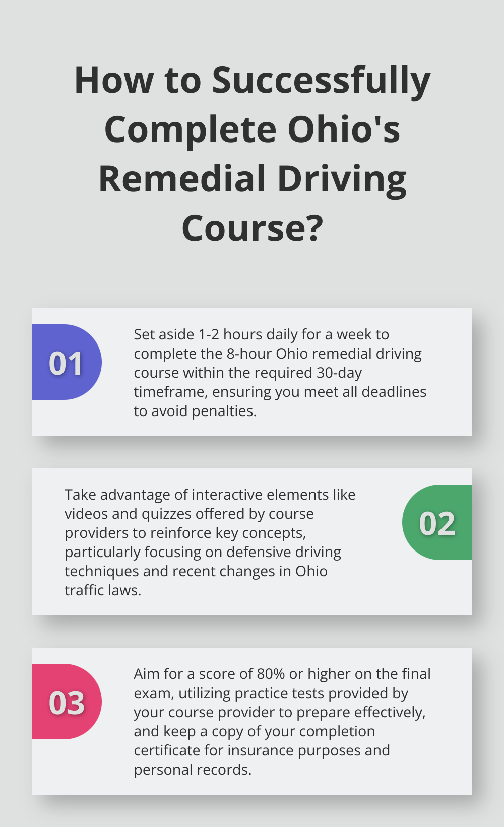 Infographic: How to Successfully Complete Ohio's Remedial Driving Course? - ohio remedial driving course