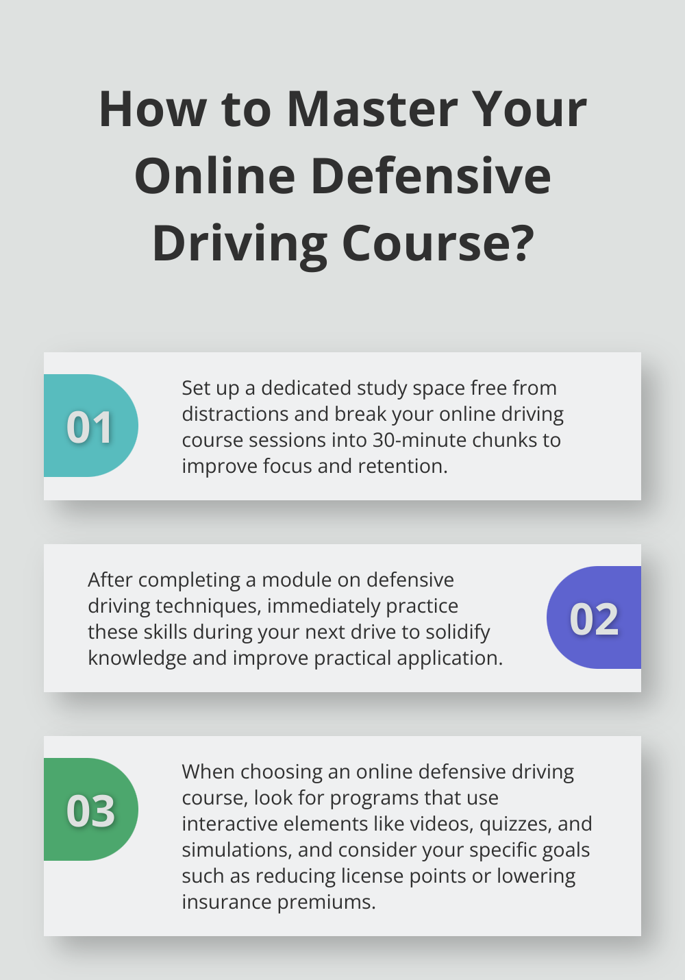 Infographic: How to Master Your Online Defensive Driving Course? - online driving improvement course