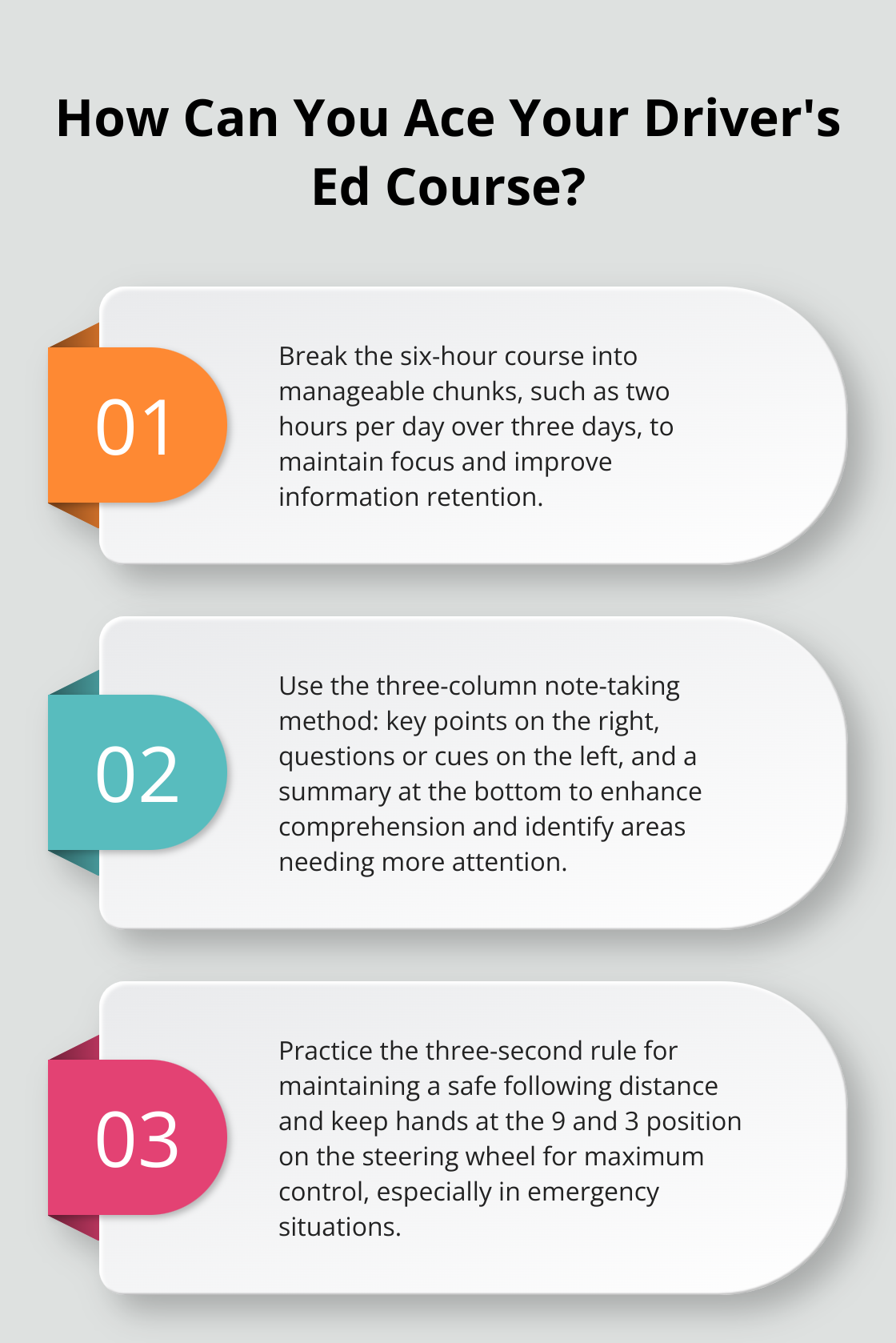 Infographic: How Can You Ace Your Driver's Ed Course?