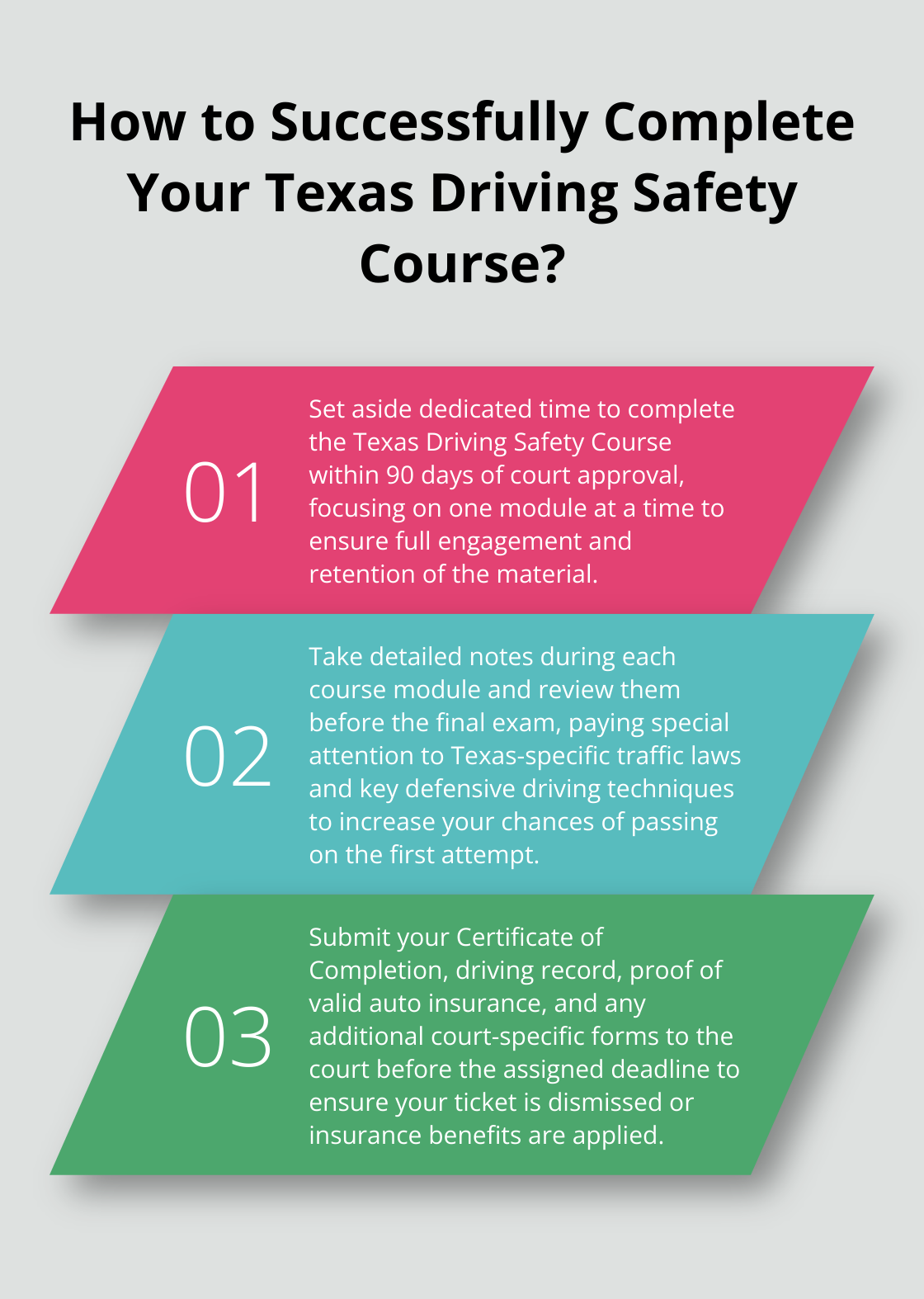 Infographic: How to Successfully Complete Your Texas Driving Safety Course? - state of texas driving safety course