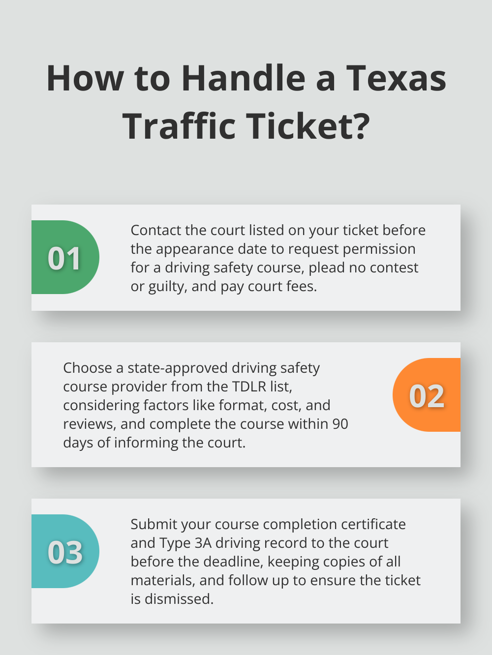 Infographic: How to Handle a Texas Traffic Ticket? - texas driving safety course ticket dismissal