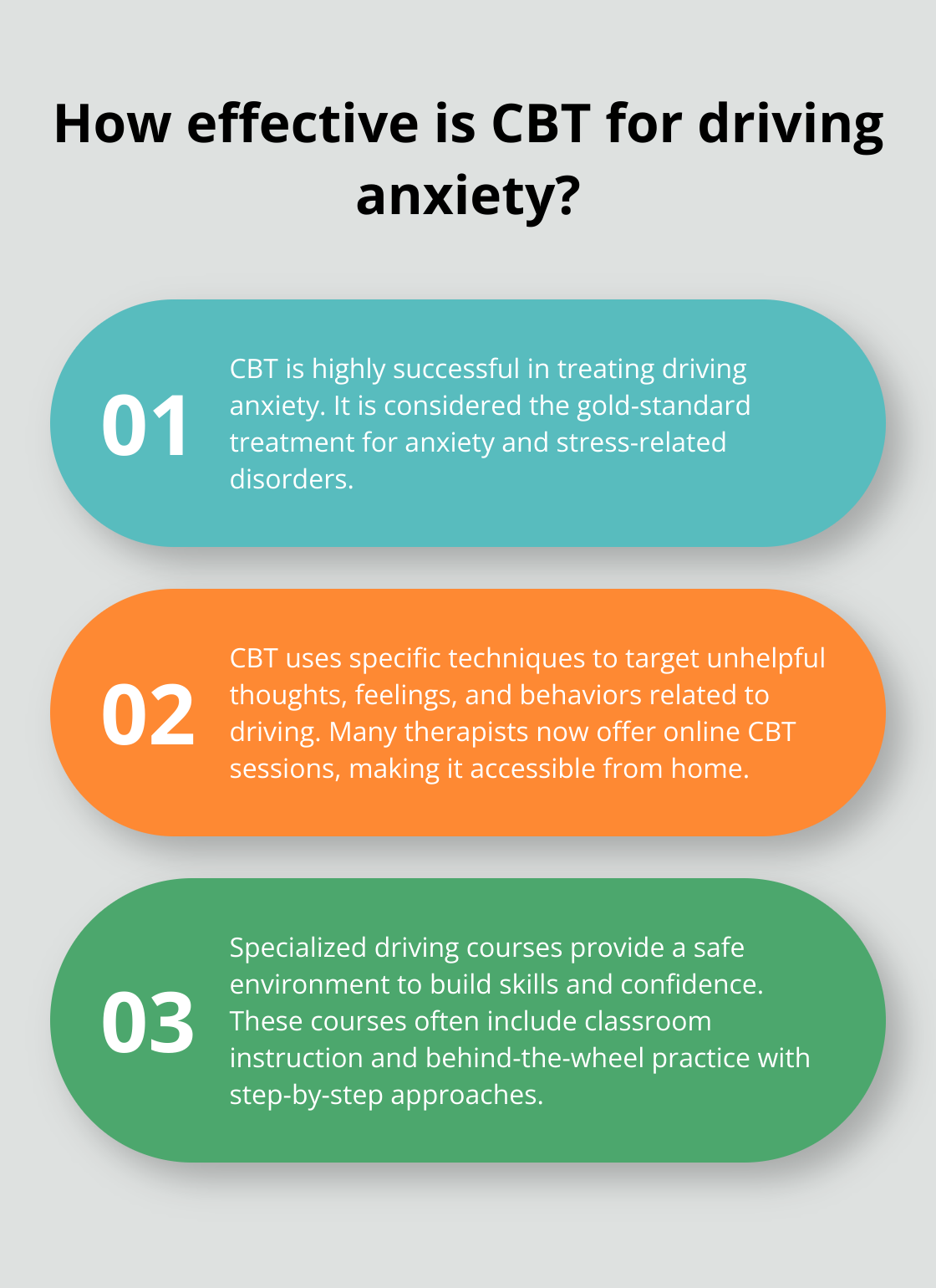 Infographic: How effective is CBT for driving anxiety? - driving anxiety tips