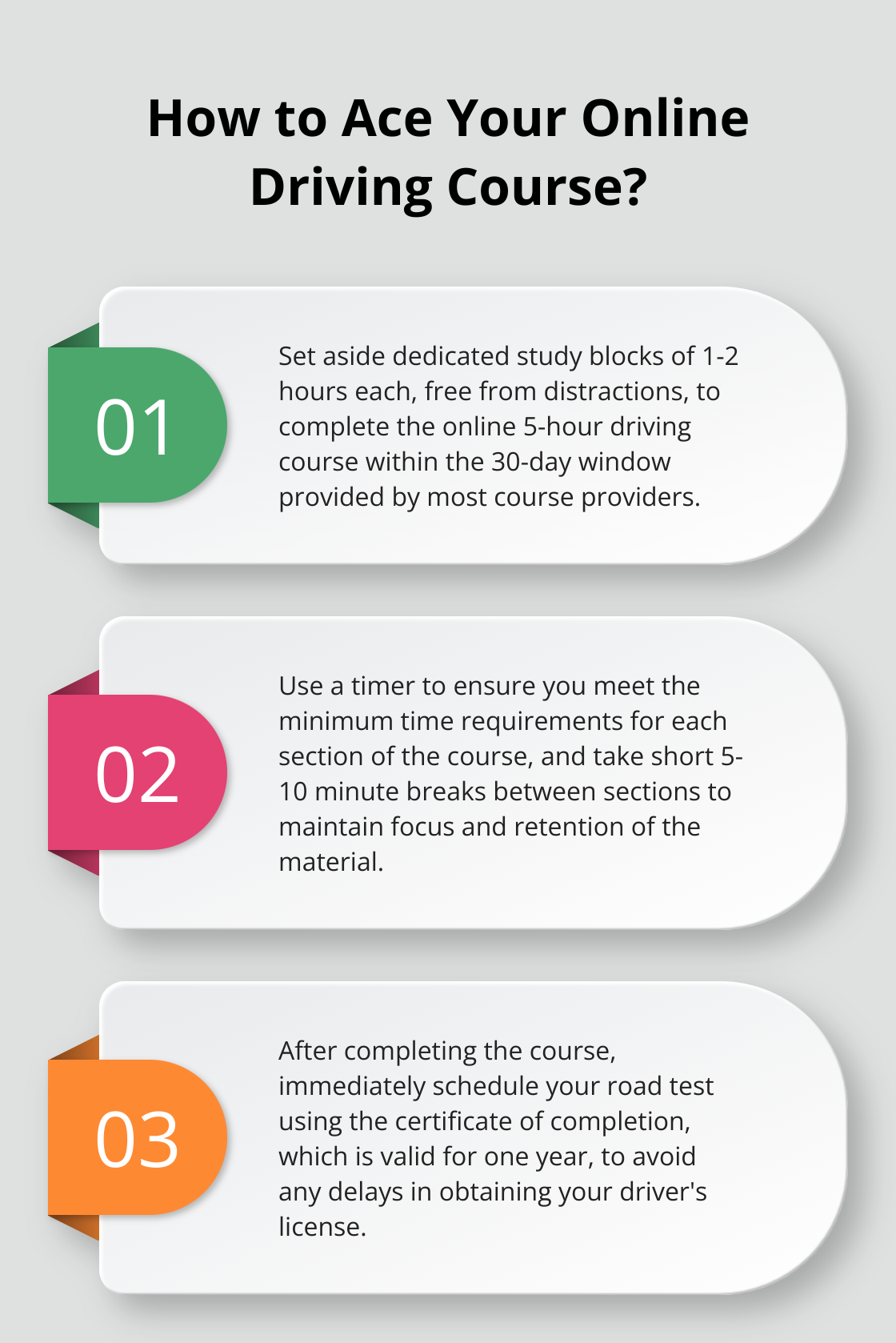 Infographic: How to Ace Your Online Driving Course?